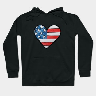 American Flag Heart Hoodie